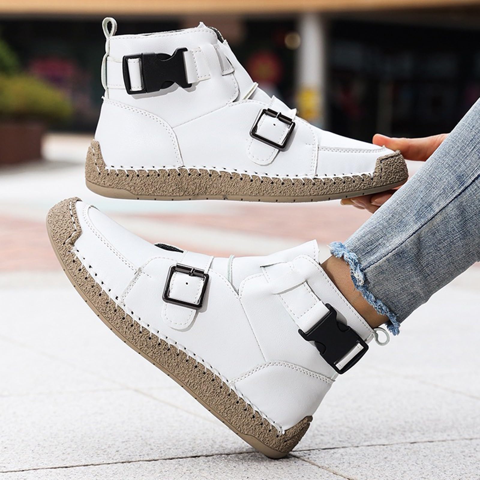 Scarpe da ginnastica da donna casual da passeggio stile a piedi nudi leggere traspiranti larghe calzature per tutti i giorni arancione