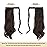 Sofeiyan Curly Ponytail Extension 15 Inch Heat Resistant Synthetic Natural Wavy Hairpiece Wrap Around Pony Tail Hair Extensions for White Black Women Hair Piece, Chocolate Brown