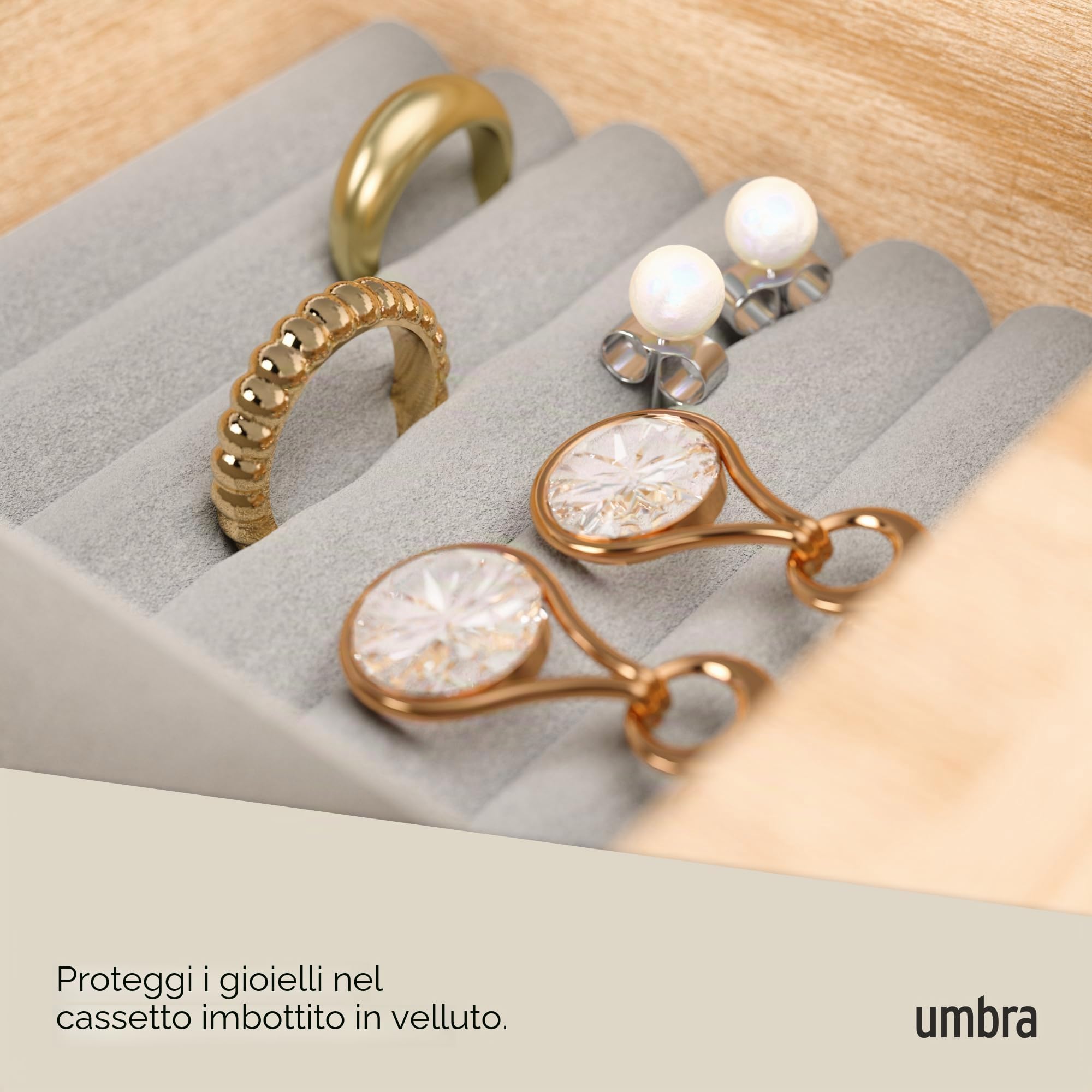 Umbra Stowit Portagioie, Faggio, Bianco/naturale