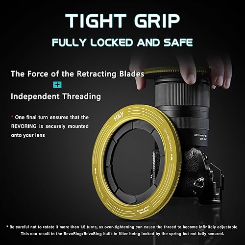 Miniatura 39 de H&Y Adaptador Step Up Rings Adaptador de filtro de lente de anillo escalonado variable 2.638-3.228 in a 3.228 in rojo, serie RevoRing