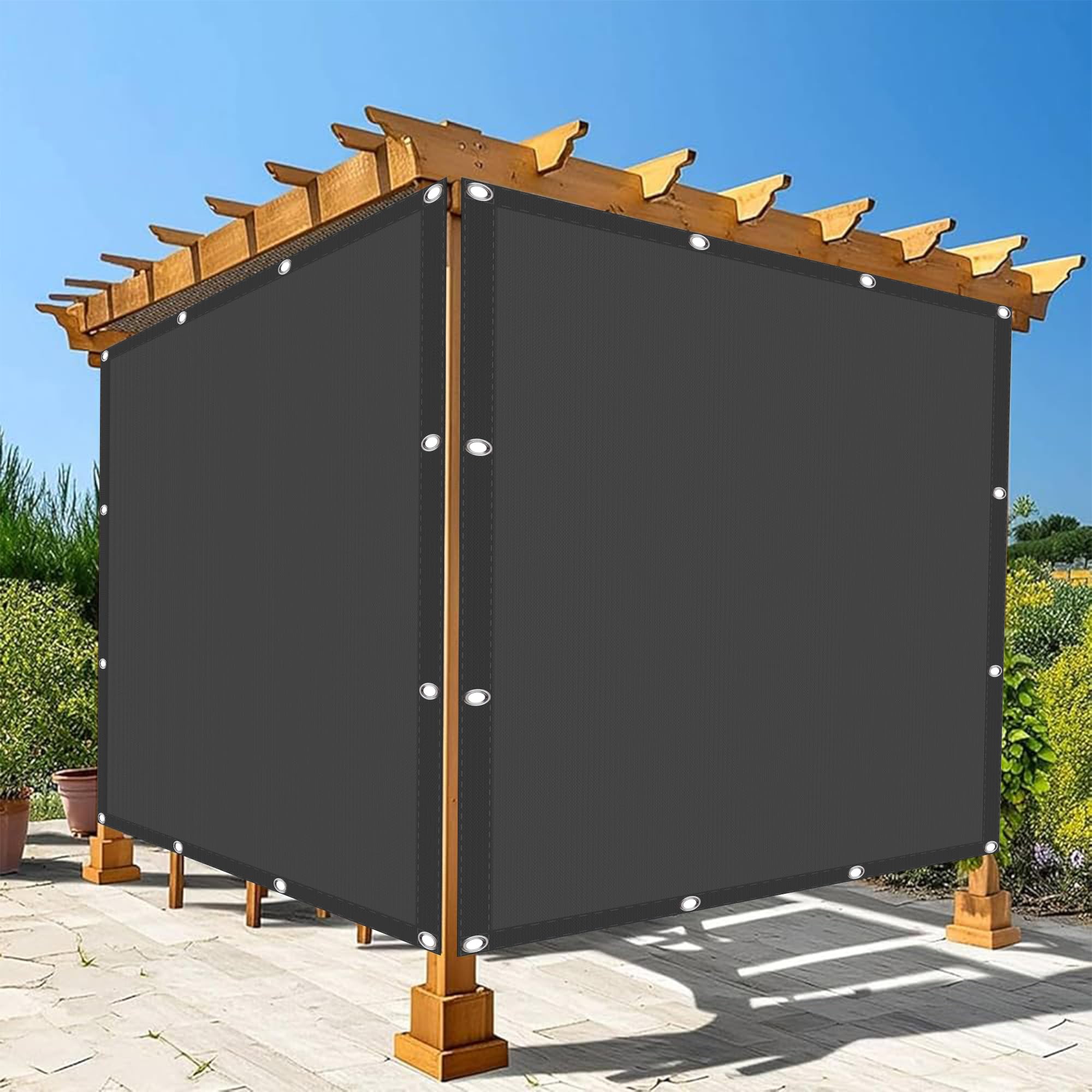 Auvent 110 x 600 cm imperméable pour protéger le patio du soleil