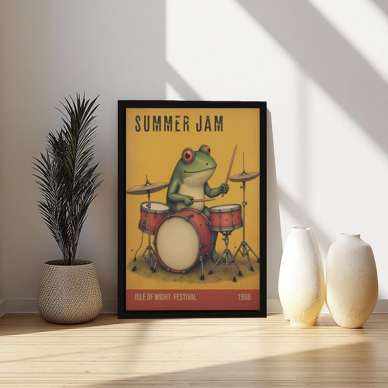 Poster musicale retrò, su tela, decorazione per camera da letto, ufficio, stanza, regalo, 40,6 cm di lunghezza x 61 cm di larghezza