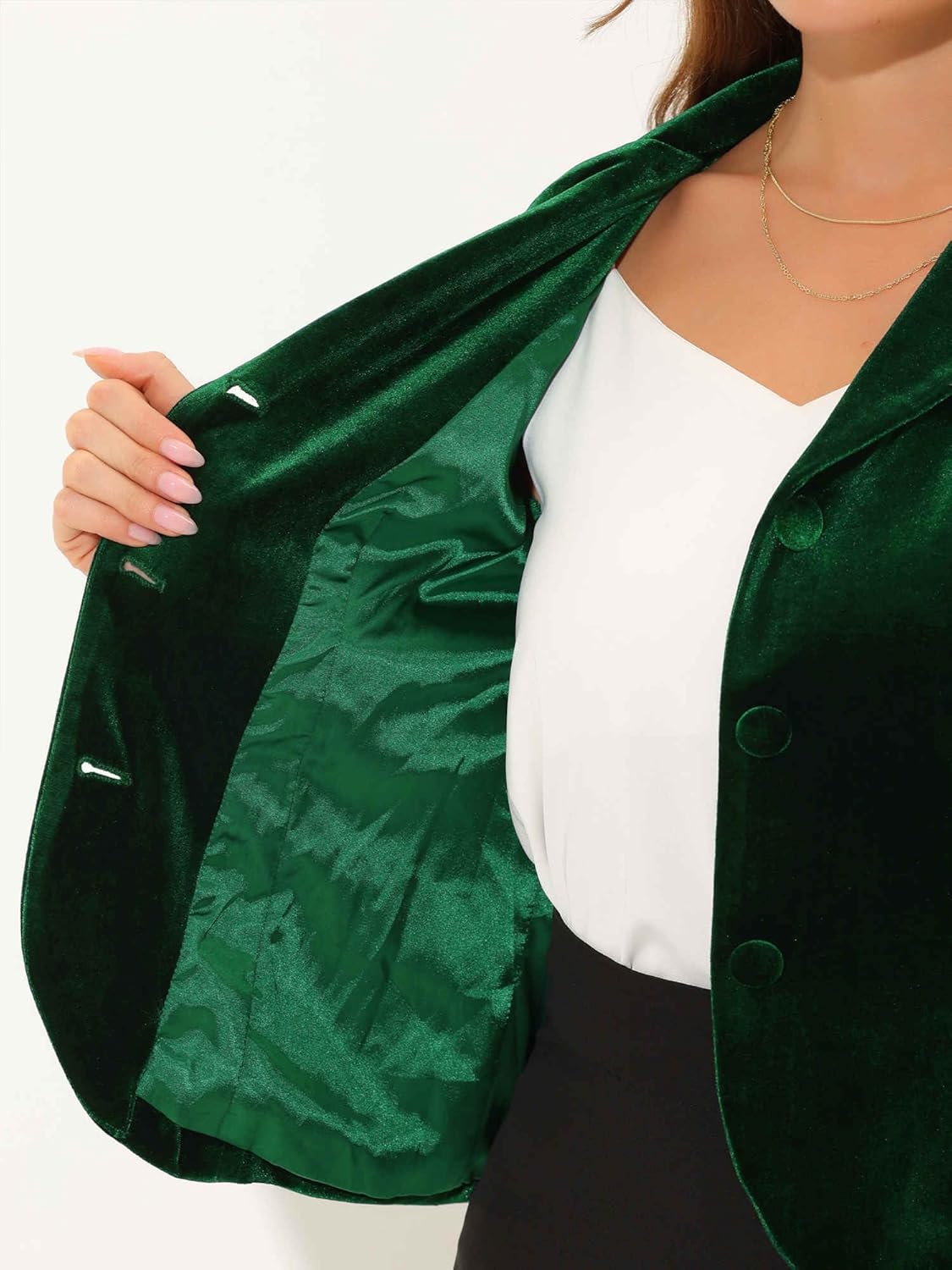 Allegra K Women's Halloween Christmas Suit Jackets Notched Lapel Collar Button Office Velvet Blazer