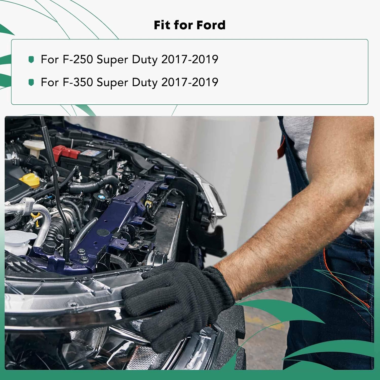 YHTAUTO Upper Radiator Support Tie Bar Fit for 2017-2019 Ford F-250/F-350 Super Duty, Radiator Support Assembly