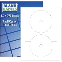 CD/DVD Label Full Face | Qty 200 Disc, 200 Spine | 100 Sheets Total | Permanent White Matte | Inkjet & Laser Compatible | Neato Small Center Style | Spine & Case Labels | Blank Label