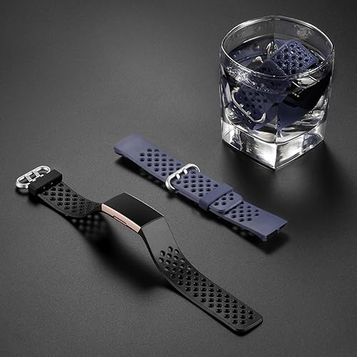 Miniatura 6 de Maledan Bandas compatibles con Fitbit Charge 3Charge 4, mujeres y hombres, correa deportiva transpirable de repuesto con agujeros de aire para