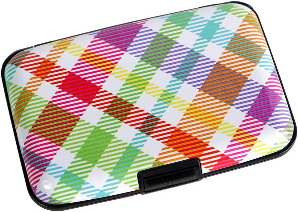 Credit Card Holder Aluminum Wallet RFID Blocking Metal Slim Hard Case, Color-2, S