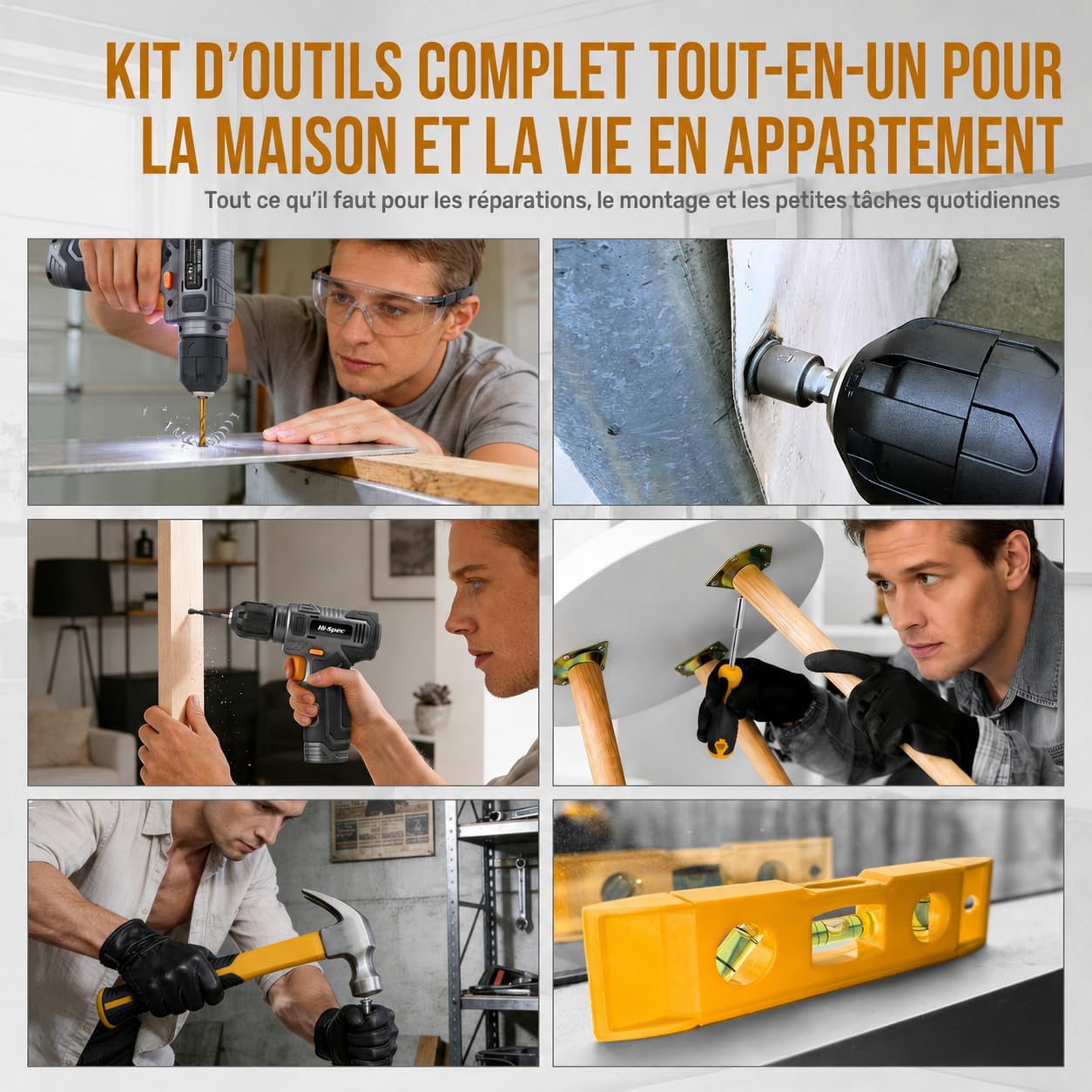 Perceuse-Visseuse Sans Fil 8V – Kit 102 Pièces, Batterie 1500mAh Recharge USB