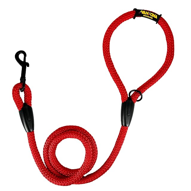 Correa clásica de Cuerda para Perros, 120 cm. Rojo