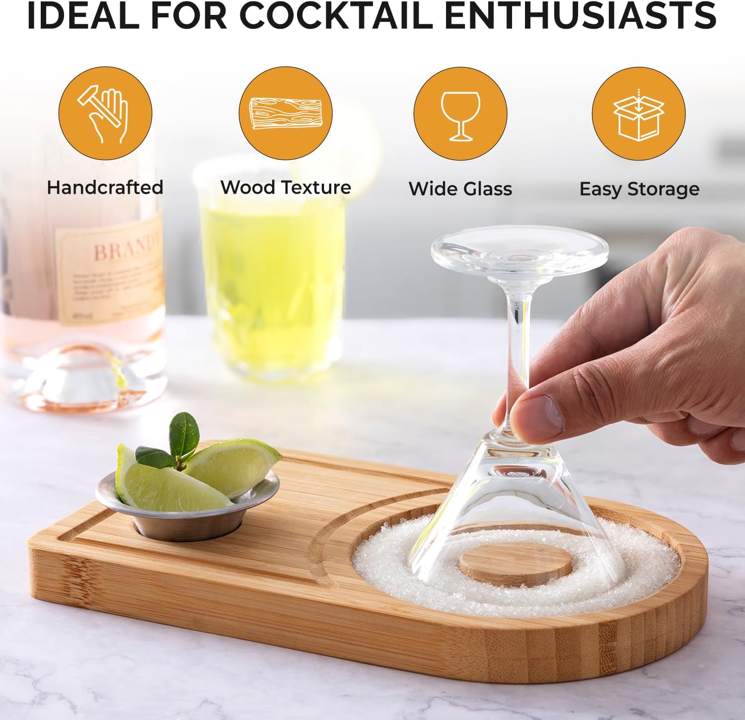 Margarita Salt Rimmer Set, Tajin Rim, Cocktail Rimmer, 4.7" Glasses