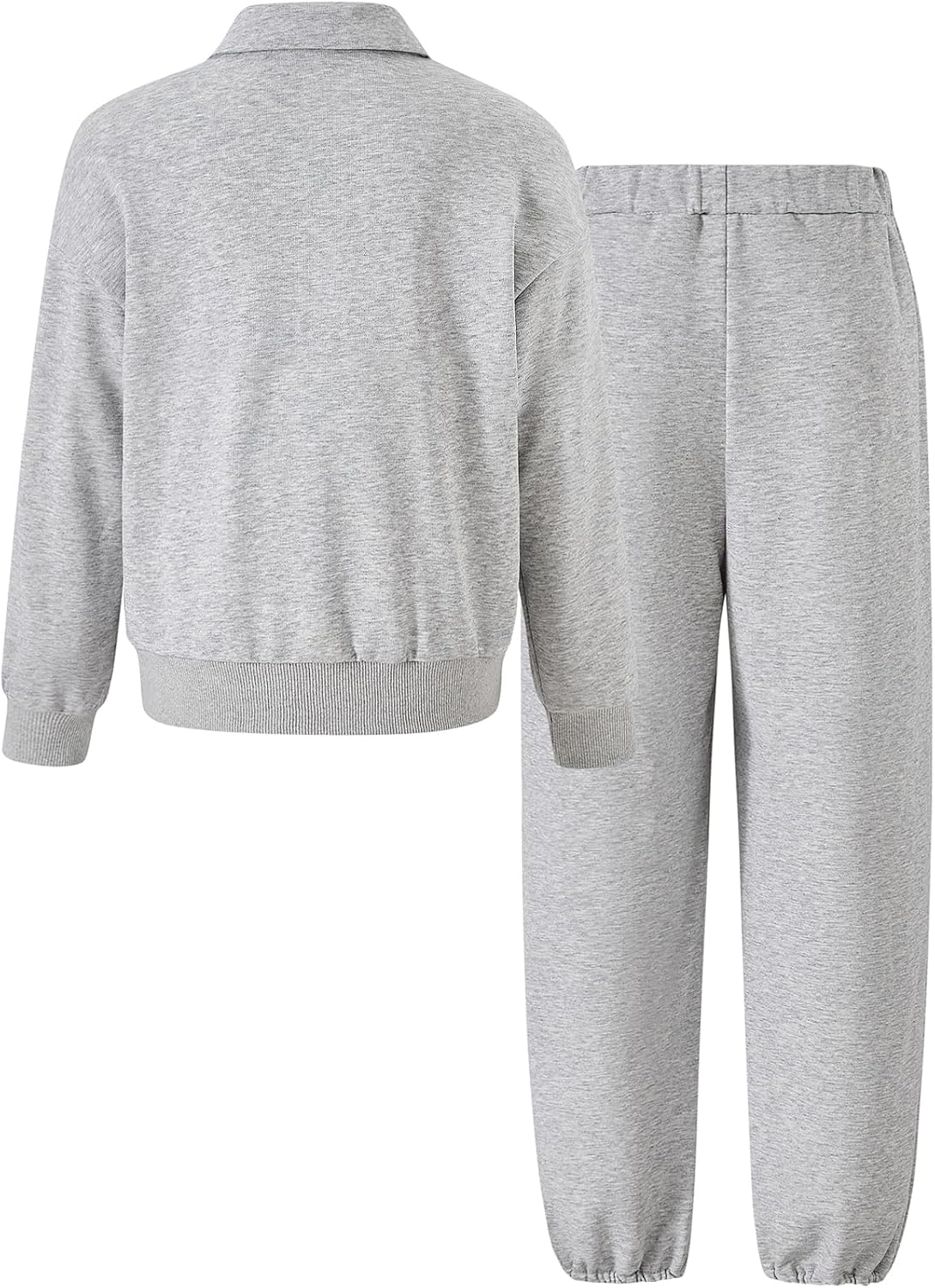 NEW 6-14Y Girls Casual Tracksuit Outfit Collared Sweatshirt & Pants Set