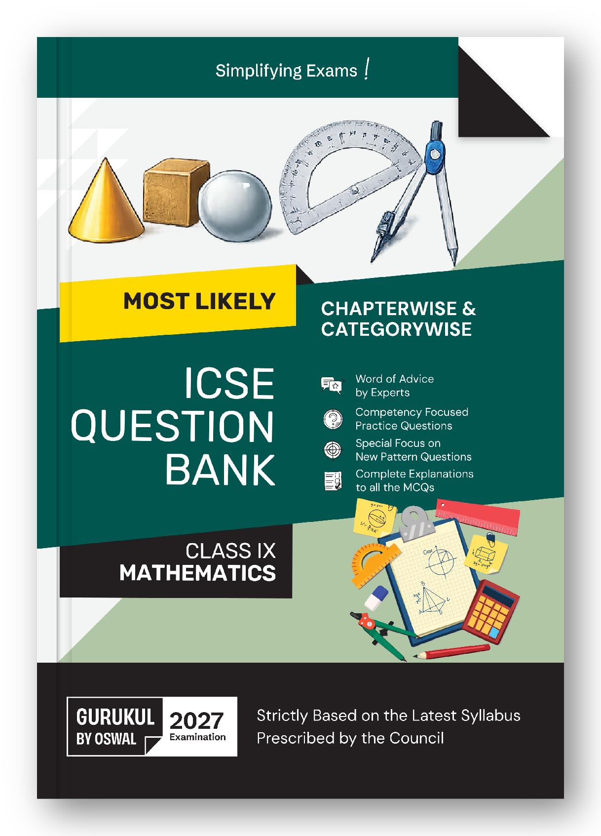 Gurukul by Oswal ICSE Class 9 Mathematics Most Likely Question Bank for 2027