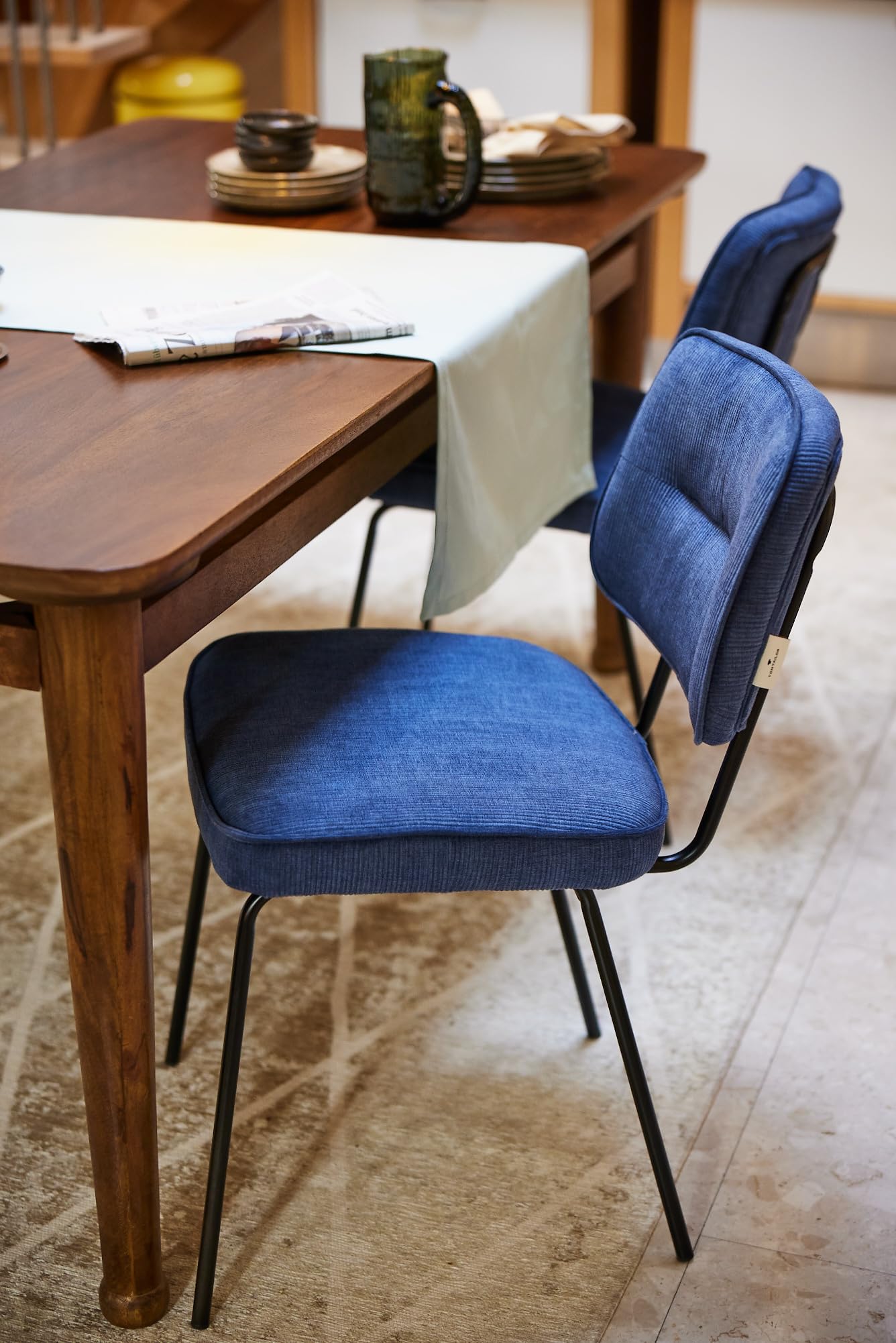 TOM TAILOR HOME Tube Chair - Juego de 2 sillas de comedor, color azul vaquero