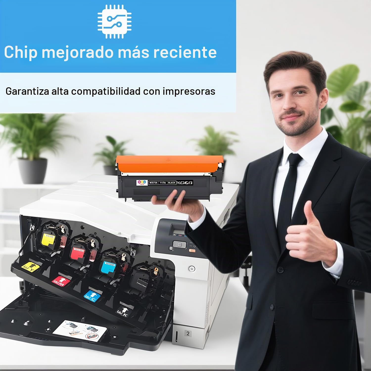 117A Cartuchos de Toner 4 Pack(con Chip) Compatible para 117A W2070A Color Laser MFP 178nw 178nwg MFP 179fnw 179fwg 150nw 150a(Negro Cian Amarillo Magenta) | Para MFP 178nw 178nwg MFP 179fnw 179fwg 150nw 150a (negro, cian, amarillo, magenta)