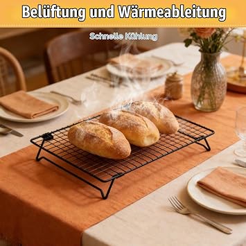 Stackable Cooling Rack 34 x 24 x 6 cm Stackable Cake Rack Pack of 2