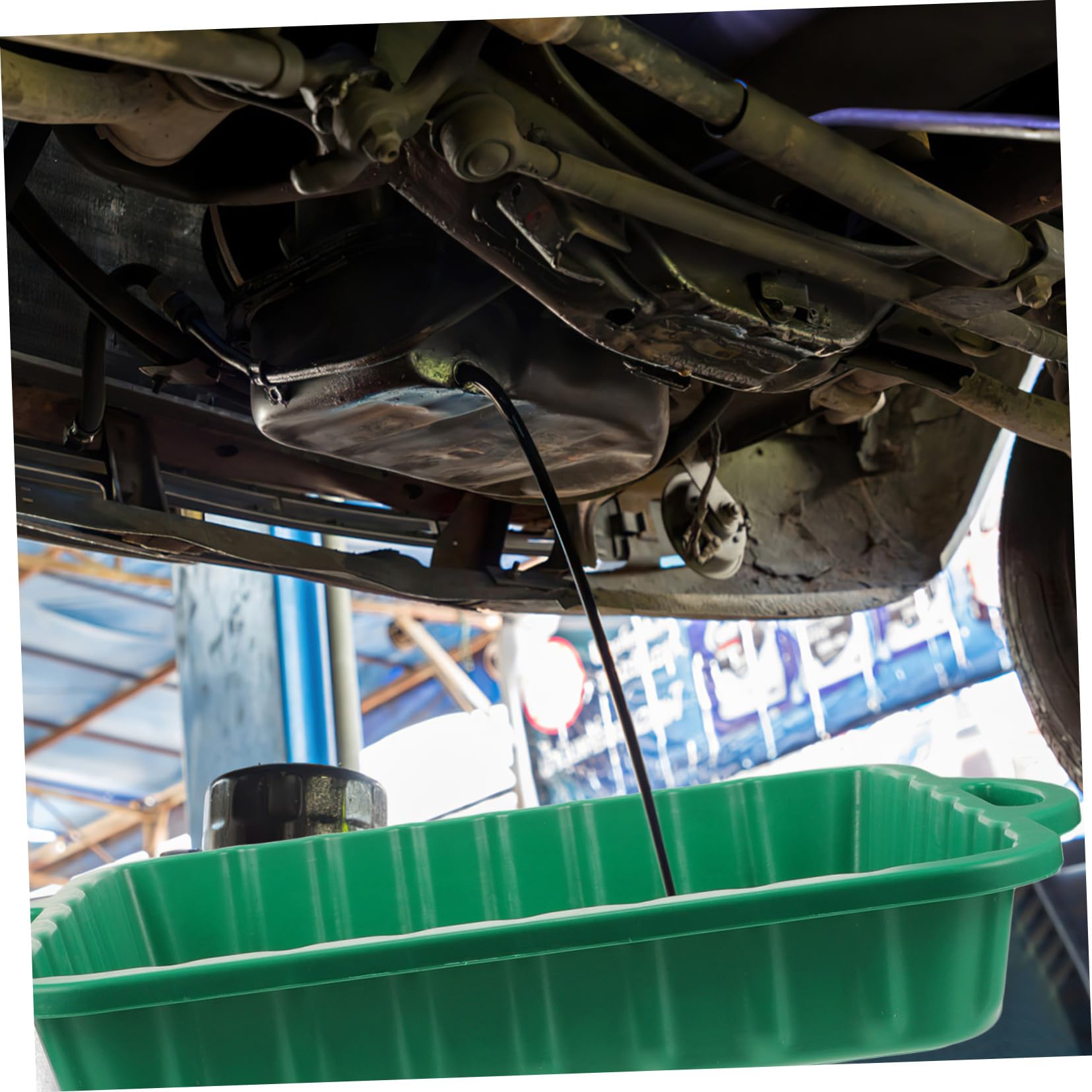 NOLITOY Bac D’Huile de Plastique Vert Récupération en Vidange Automobile