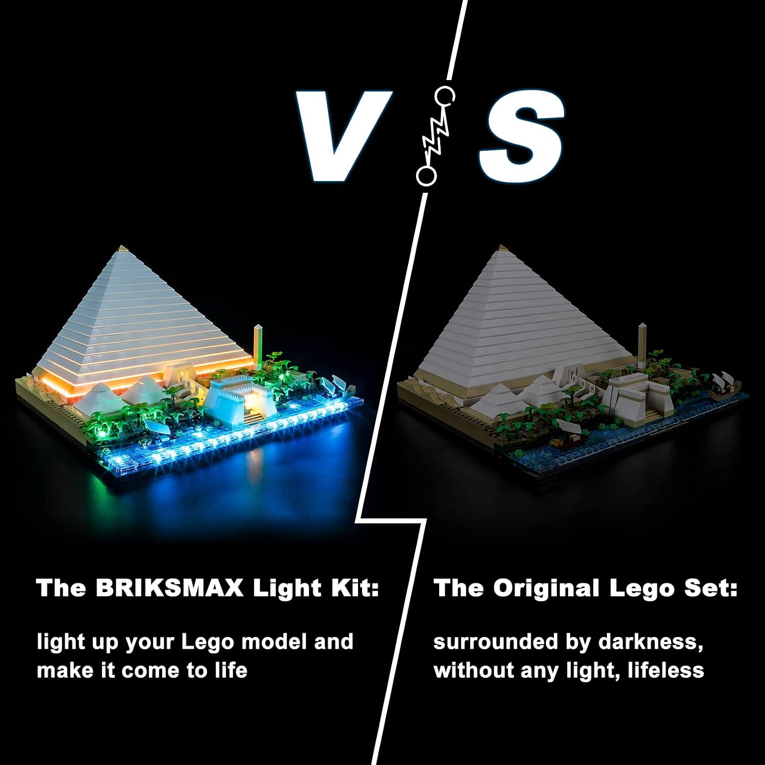 BRIKSMAX Led Lighting Kit for LEGO-21058 Great Pyramid of Giza - Compatible with Lego Architecture Building Blocks Model- Not Include The Lego Set