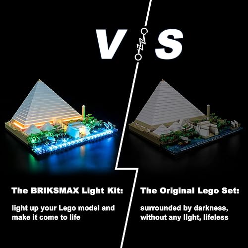 Miniatura 6 de BRIKSMAX Kit de iluminación LED para LEGO-21058 Great Pyramid of Giza - Compatible con el modelo de bloques de construcción de Lego Architecture -