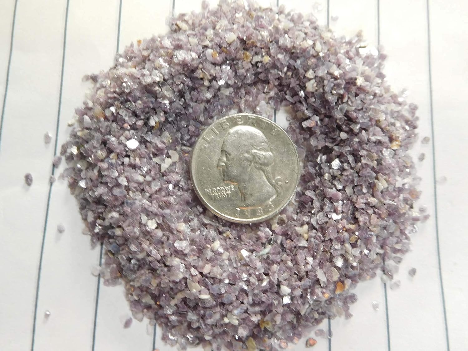 Lepidolite - Under 2mm Above 1mm - no Powder - Purple 100% Lepidolite Life+Love! Calm Clarity Ease! u2a1pur(4 Ounces (1/4pound))