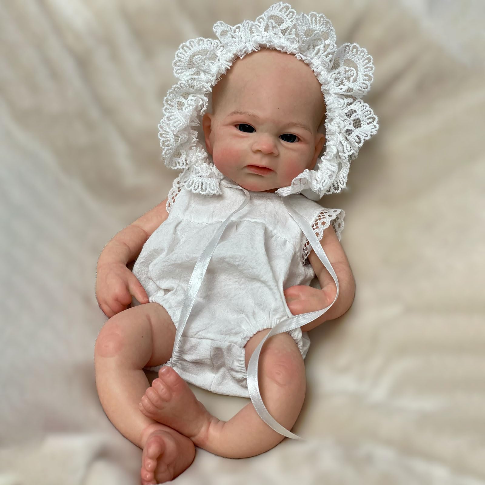Gileutay 33cm Muñeca Reborn Realistas Niña Muñecas Silicona De Cuerpo Suave Completo Muñecas De Bebé Recién Nacidas Hechas a Mano con Los Ojos Abiertos para Niños Pequeños