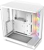 NZXT H6 Flow | CC-H61FB-01 | Compact Dual-Chamber Mid-Tower Airflow Case | Panoramic Glass Panels | High-Performance Airflow Panels | Includes 3 x 120mm Fans | Cable Management | Black