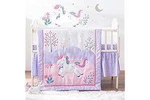 Bertte 4 Piece Crib Bedding Set for Boys Girls, Nursery Bedding Standard...