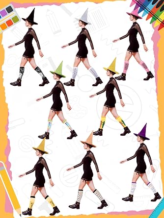 Glitopper Crayon Socks, Halloween Stockings for Women