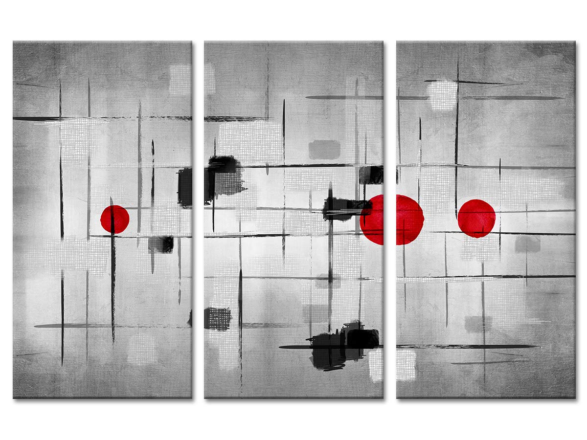 DECLINA, quadro decorativo da parete, per soggiorno, tela stampata, trittico, arte moderna, 150 x 100 cm