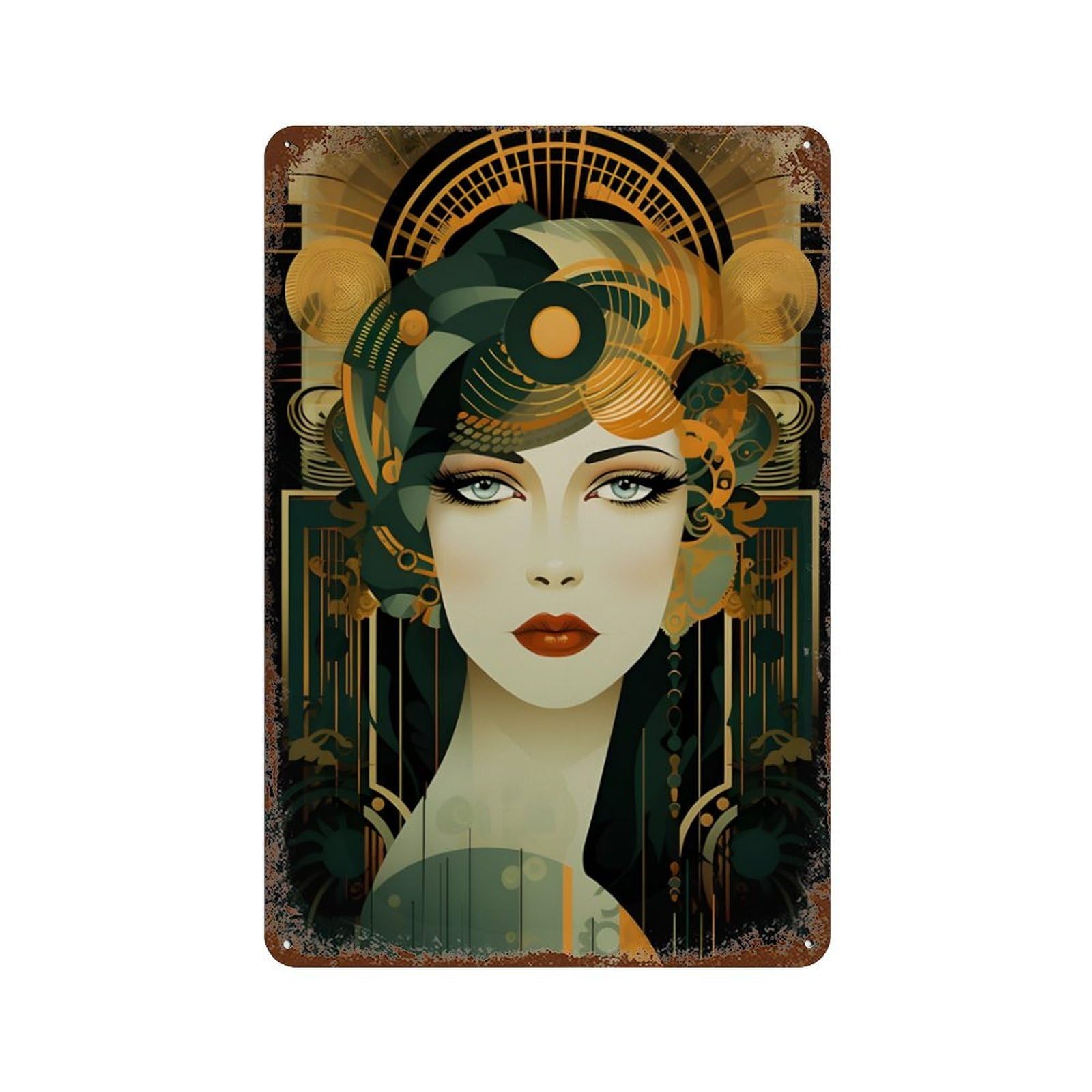 xiaoxiaoshen Elegant And Beautiful Woman Wall Decor Art Metal Tin Poster Modern Home Decor Art Home Bar Shop Decorations Vintage Sign 30x20cm