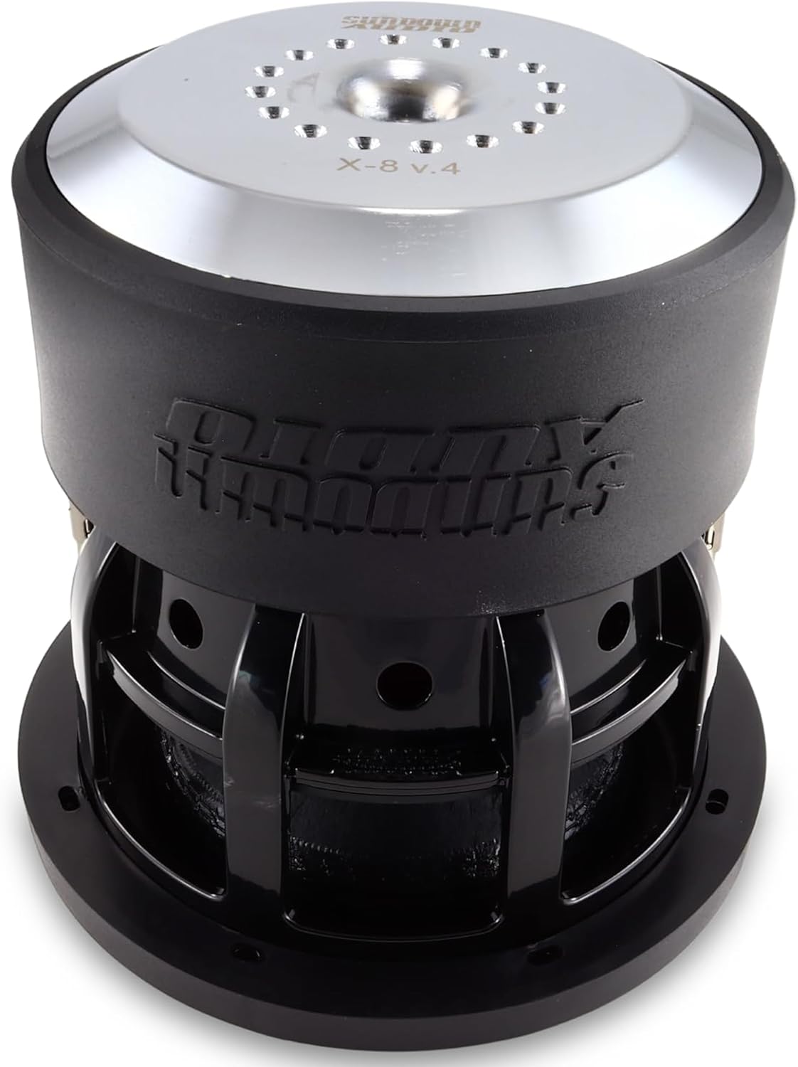 Sundown Audio X v.4 8" Dual 2 Ohm Subwoofer – 1000W RMS, Triple Stacked Magnet, 3" VC, Mega-Roll v.2 Surround, High Excursion 19mm Xmax, Deep Bass Optimized for Small Ported Boxes