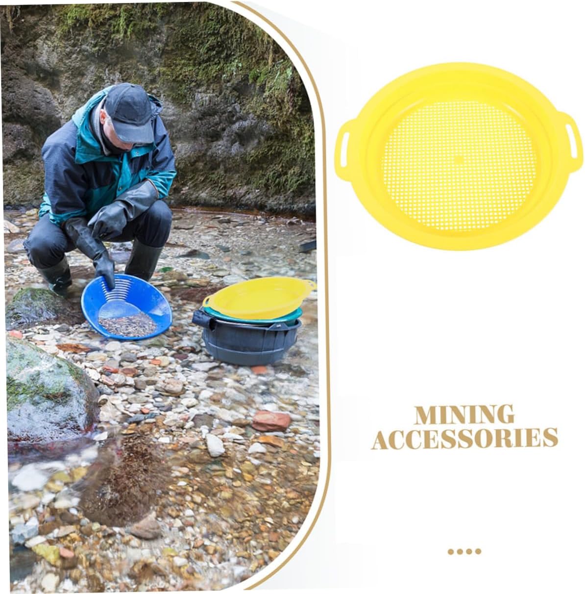 BESPORTBLE 12pcs Gold Sifting Pan Mesh Sieve for Prospecting and Beach Filtering Efficient Mineral for Gold Enthusiasts