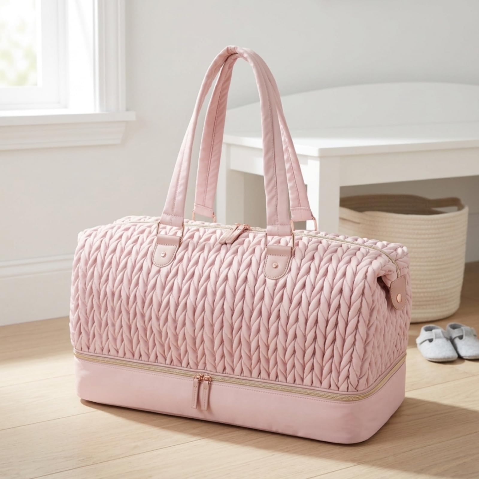 Bolso Viaje con Compartimento Inferior Impermeable Bolsa Pañales Resistente Al Agua Bolso Cambiador para Mamás, Viajeros