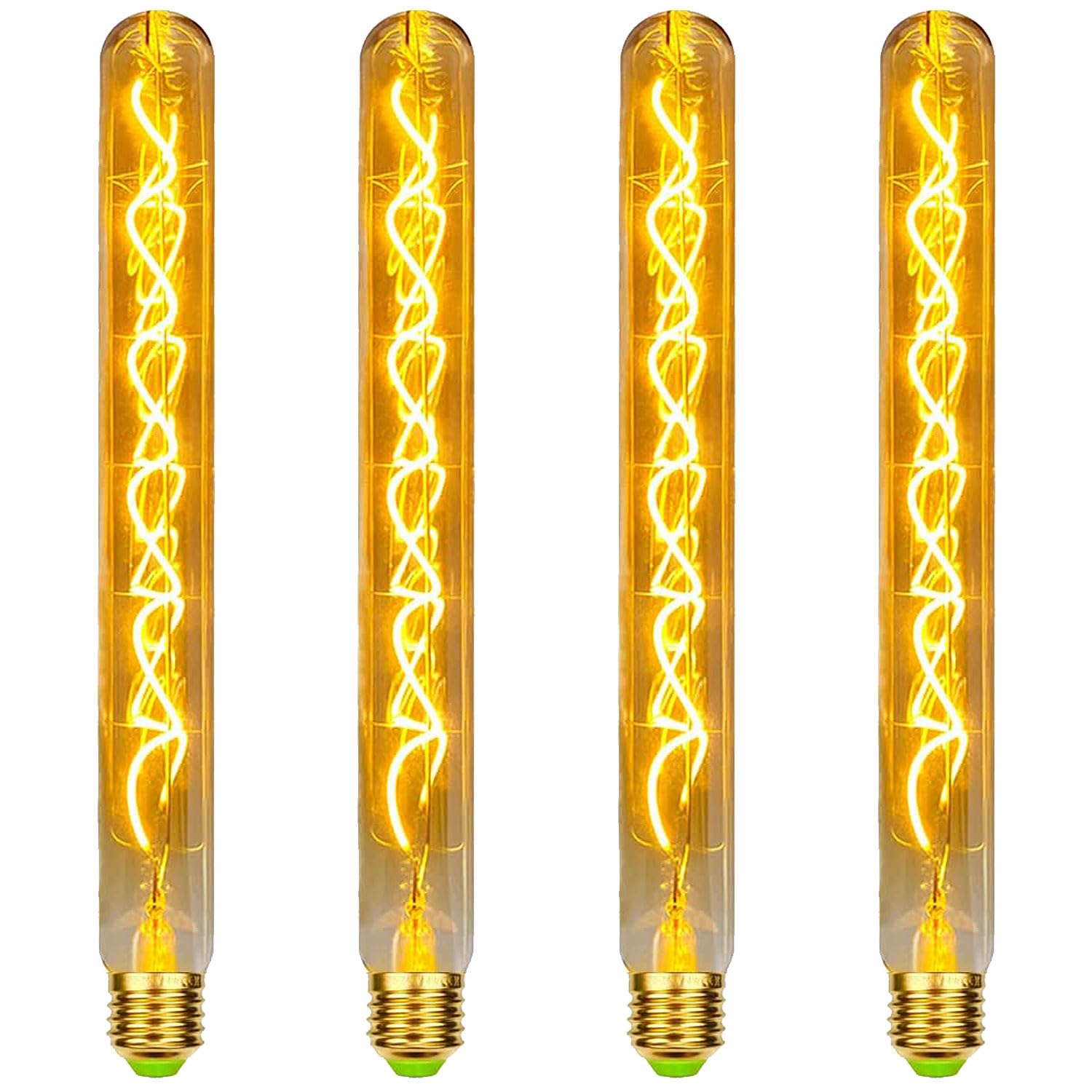Lampadina Edison Vintage E27, Lampada da parete a tubo LED vintage dimmerabile E27 da 4 W in lunghezza 30 cm, Lampadina a tubo LED vintage Ideale per lampade da parete, lampade Steampunk -4 pezzi