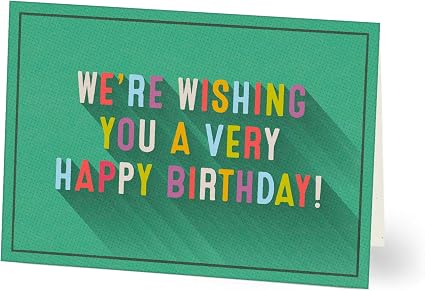 Amazon Hallmark チームからのビジネスバースデーカード カラーグループグリーティング 従業員 グリーティングカード25枚入り グリーティングカード 文房具 オフィス用品