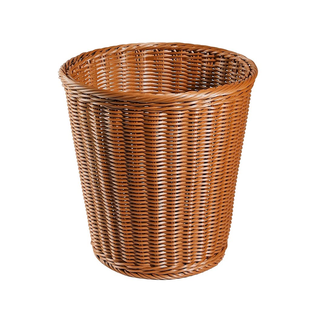 Garbage Can Trash cans Plastic Woven Wastebasket Office Waste Bin Garbage can for Bathrooms Kitchens Home Offices Bedroom