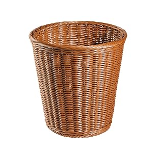 Garbage Can Trash cans Plastic Woven Wastebasket Office Waste Bin Garbage can for Bathrooms Kitchens Home Offices Bedroom