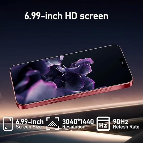 Miniatura 3 de Teléfono inteligente 16PROMA X desbloqueado pantalla HD+ de 6.99", batería de larga duración de 7000mAh, almacenamiento masivo de 12GB+512GB, cámara