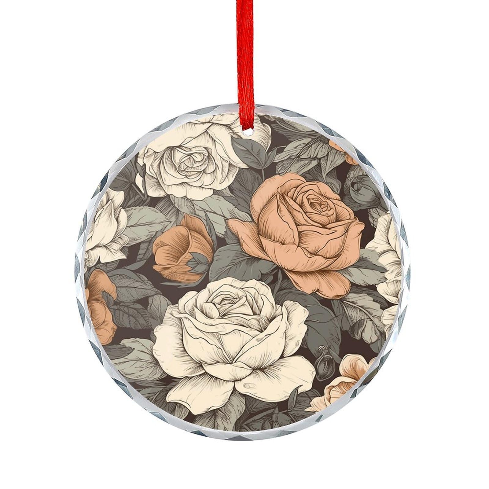 Btcowzrv Style A Hand Drawn Painting Round Ornament Hanging Pendant Decor