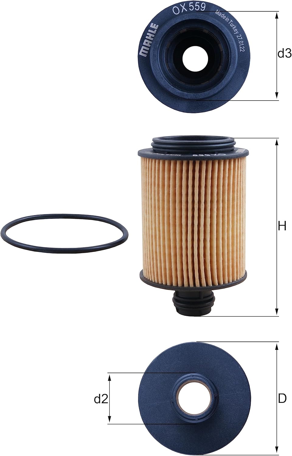 MAHLE OX 559D Engine Oil Filter