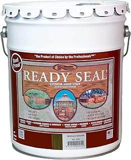 Ready Seal 535 Exterior Stain and Sealer for Wood, 5-Gallon, Mission Brown