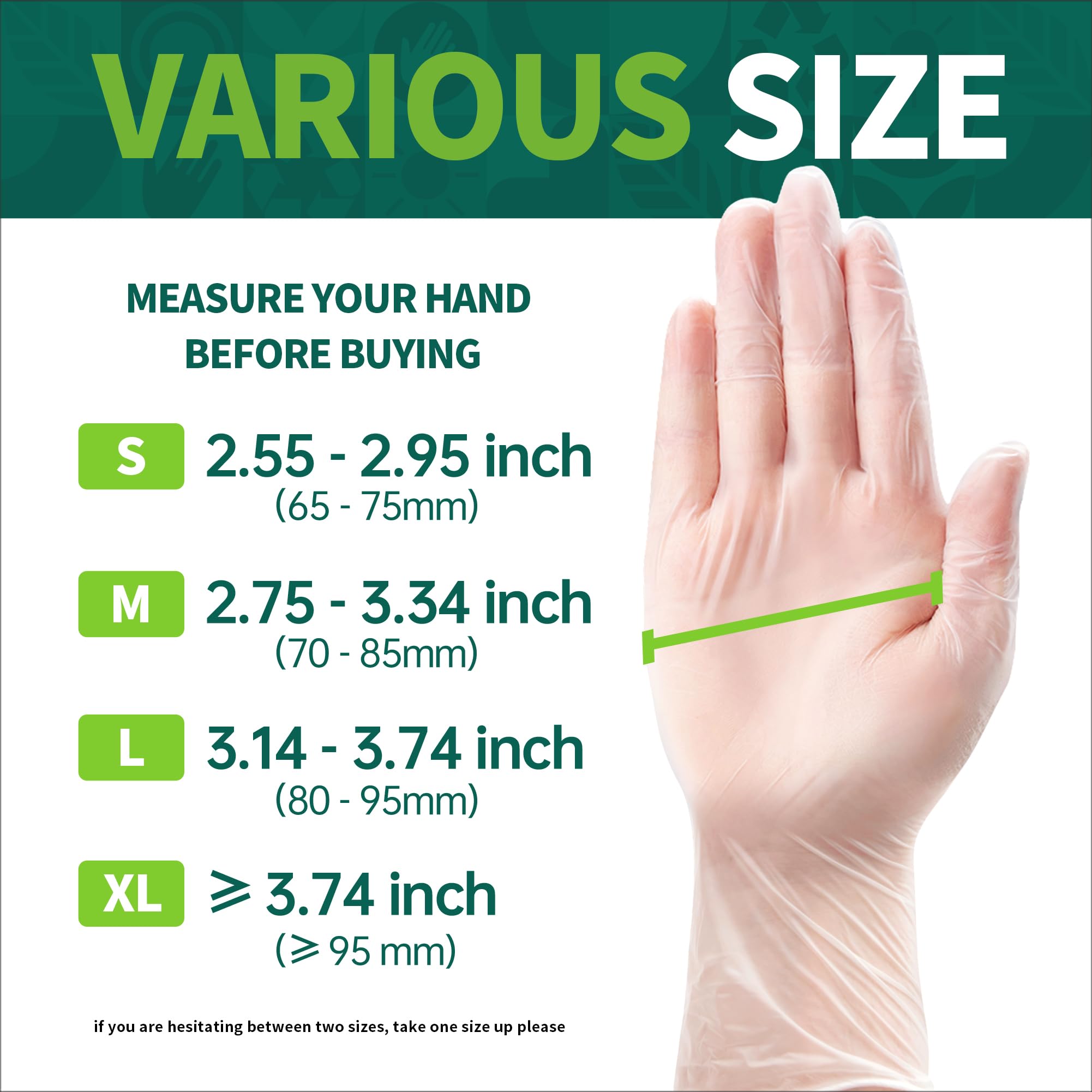Supmedic Lot de 1 000 gants d'examen jetables en vinyle transparent, sans poudre et sans latex, de qualité alimentaire, 1 000 pièces (XL)