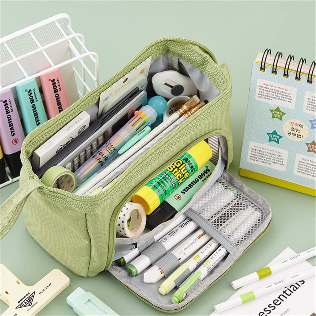 Astucci multifunzionali di grande capacità - Soluzione perfetta per bambini e studenti - Scatola portapenne resistente con scomparti multipli - Elegante cancelleria scolastica
