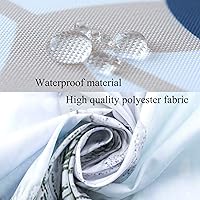 Vista 5 de LB Cortina de ducha de otoño con diseño de calabaza de girasol en blanco y negro a cuadros con gnomo en tablones de madera rústica cortinas de baño