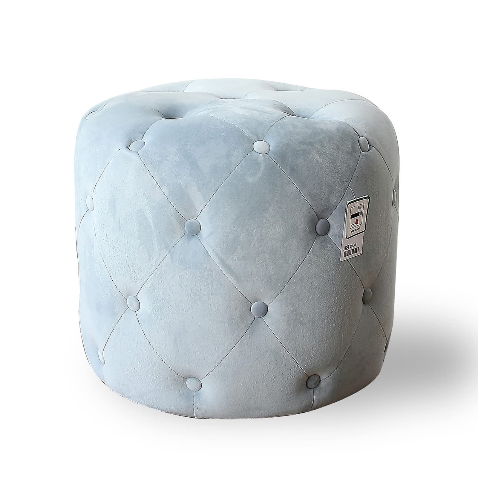 Repose-pieds gris bleu moderne, tabouret de vanité et pouf de salon