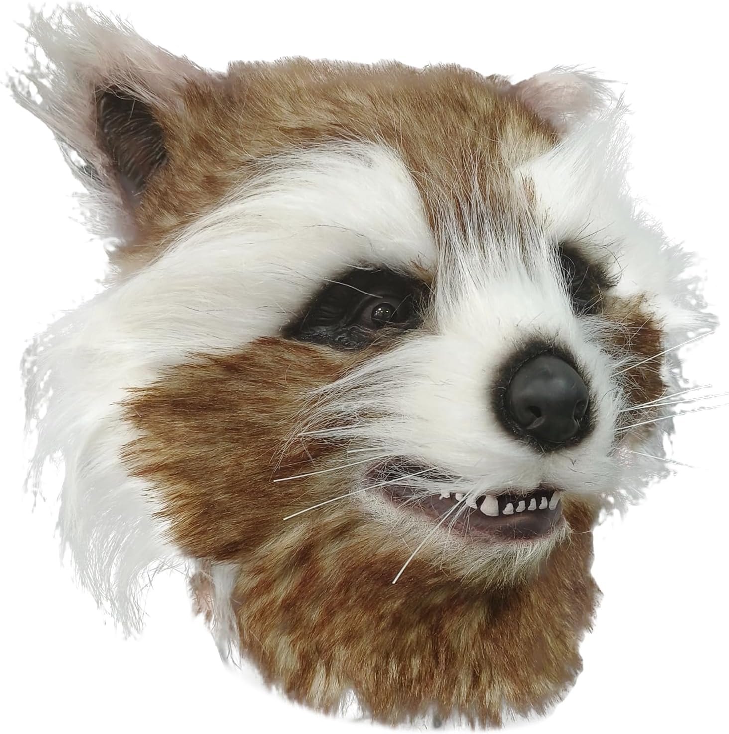 Raccoon Headgear Mask Animal Cosplay Raccoon Latex Hood Mask, Halloween Cosplay Costume Mask Props, Adult