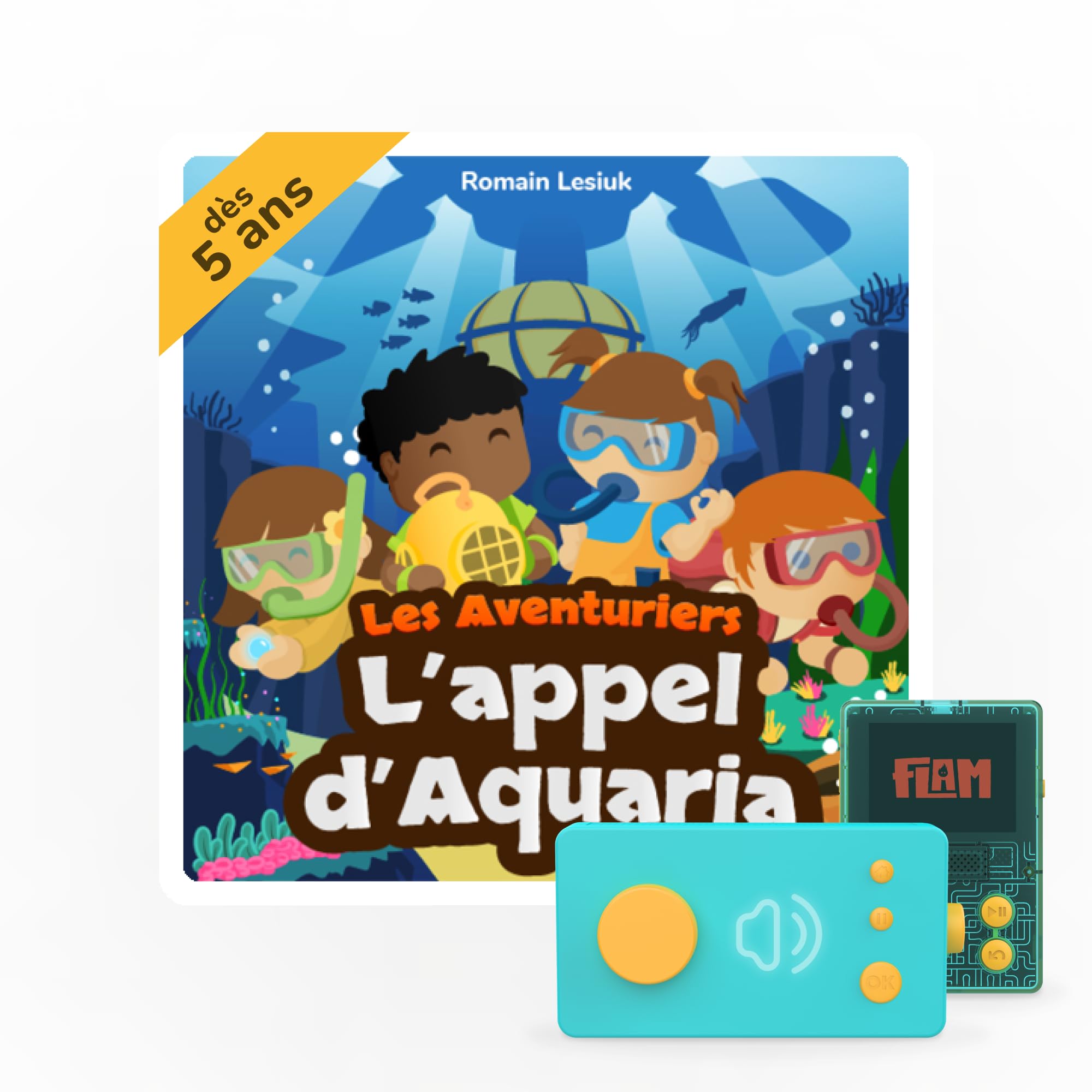 Lunii - l'appel d'Aquaria - Livre Audio interactif en français - durée 1h41 - dès 5 Ans à écouter sur Ma Fabrique à Histoires ou FLAM