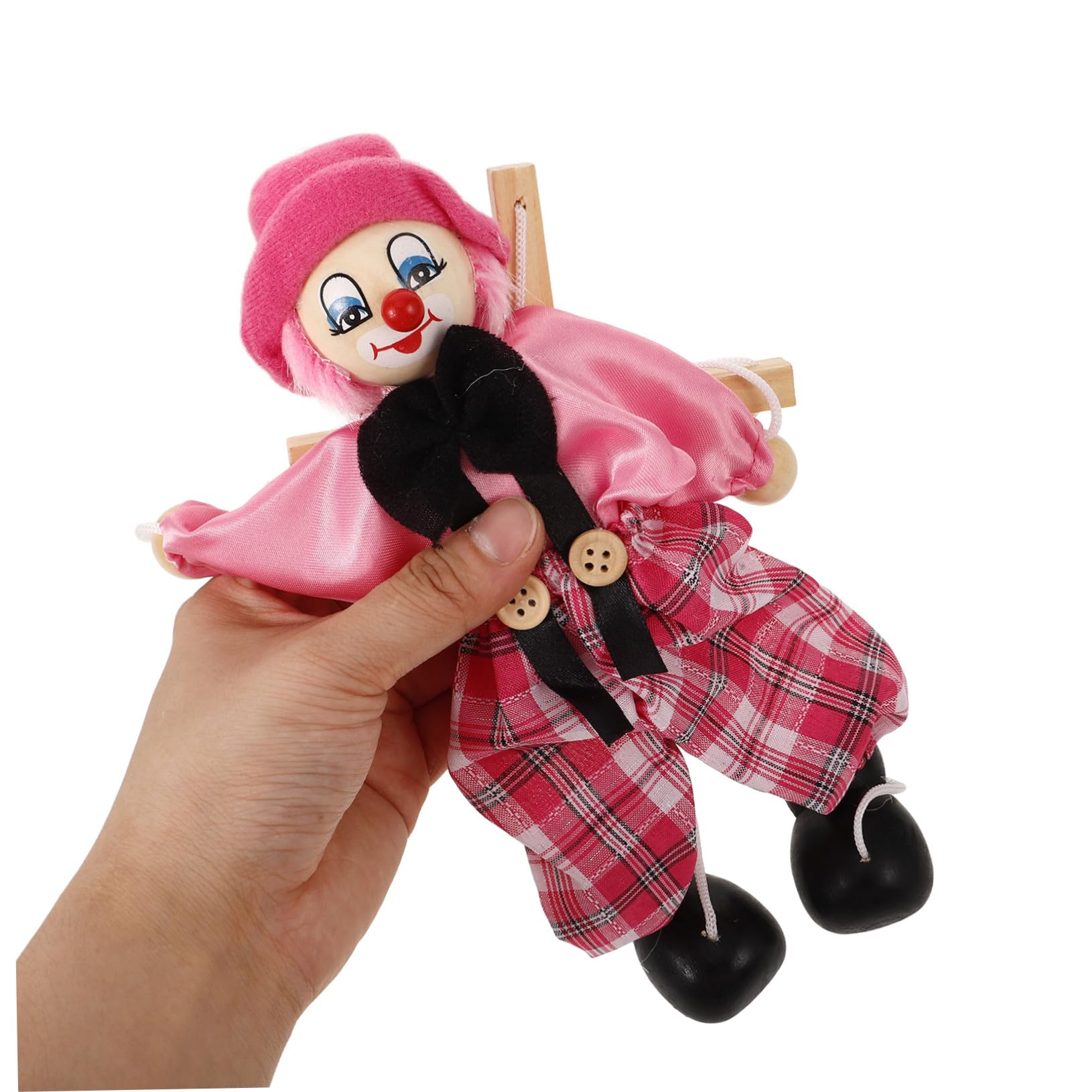 Marionnettes à Fils pour Garçon et Filles en Bois Design Pirate Drôle Jouets de Marionnettes Réutilisables et Confortables et Jeu Interactif Style Aléatoire