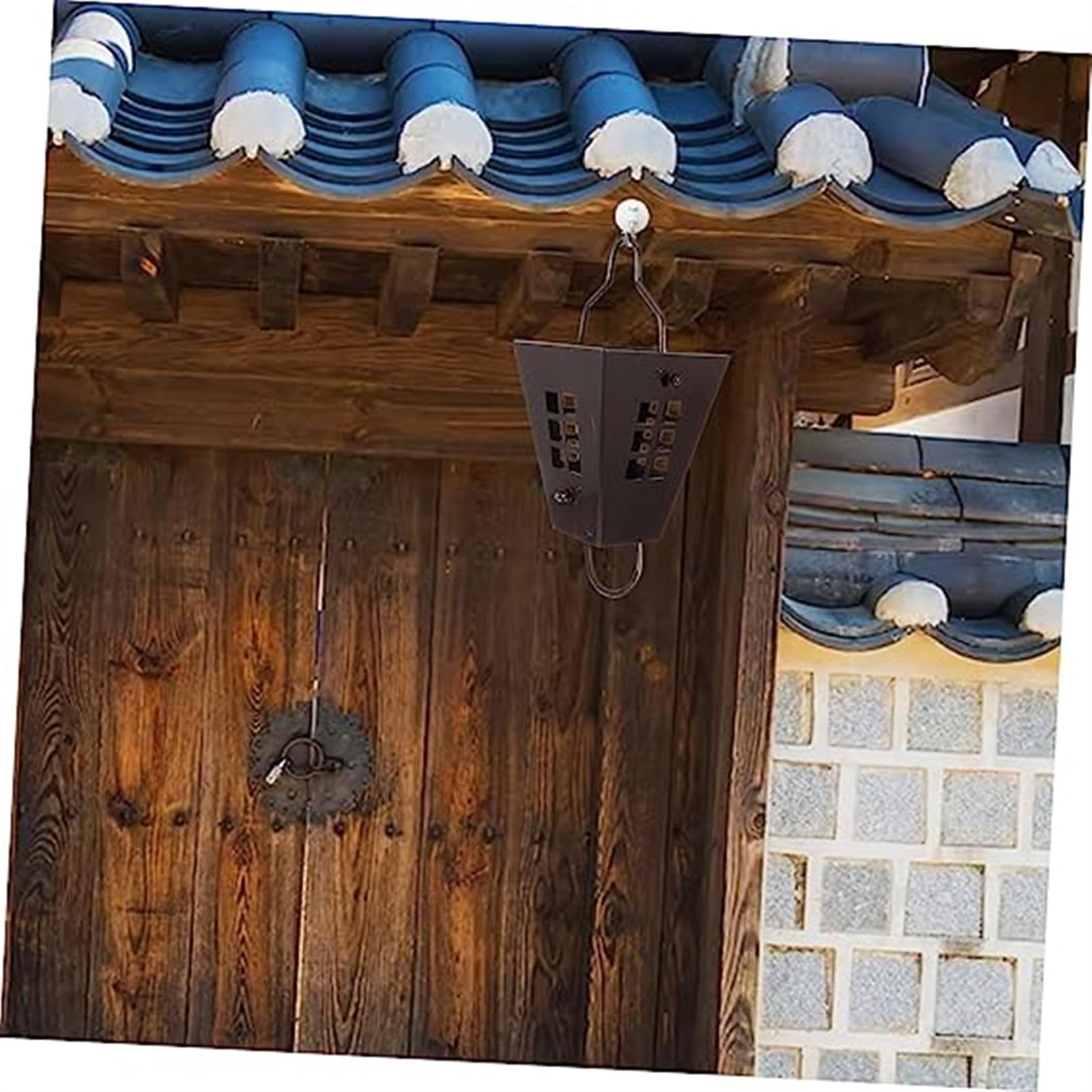 Chaîne de Guidage d'eau de Drainage carrée Moderne en Alliage d'aluminium for Avant-Toit, chaîne de Pluie décorative for Cour de Villa, Jardin, Temple(Schwarz,3m/10ft)