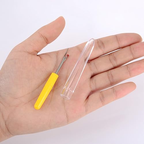 Miniatura 3 de Blulu hilo Seam Ripper Stitch unpicker con mango de plástico y cubierta para costura y manualidades., varios colores, 16 piezas