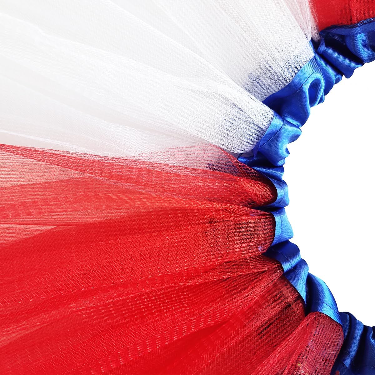 4th of July Star Tutu for Girls Red White Blue Star Dress, Independence Day American Flag Tutu Skirt Outfit USA Party Decor